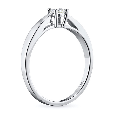 Помолвочное кольцо из комбинированного золота с бриллиантом