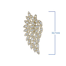 Серьги из желтого золота c бриллиантами