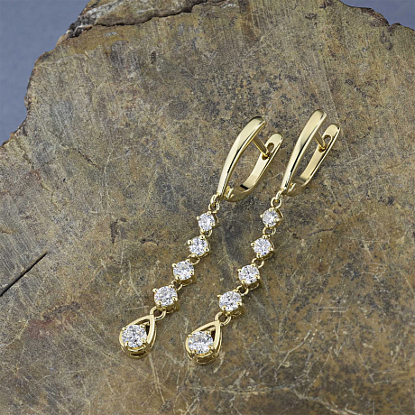 Серьги из желтого золота