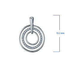 Подвеска из комбинированного золота с бриллиантами