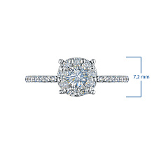 Кольцо из серебра c бриллиантами