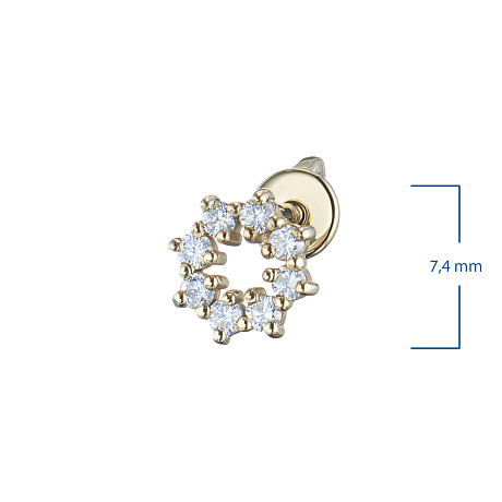 Пусеты из желтого золота