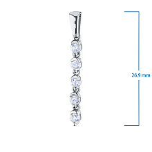 Подвеска из белого золота c бриллиантами