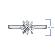 Кольцо из серебра с бриллиантами