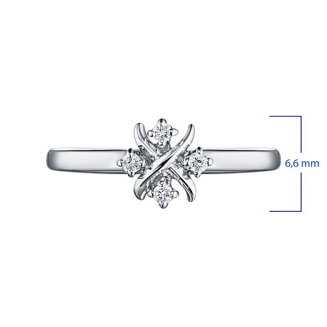 Кольцо из серебра с бриллиантами