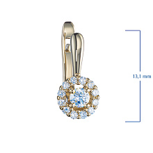 Серьги из желтого золота c бриллиантами