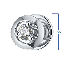 Пусеты из серебра с бриллиантами