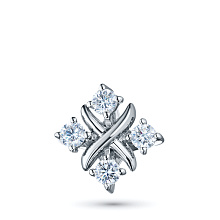 Классическая подвеска из серебра c бриллиантами