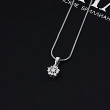 Подвеска из комбинированного золота с бриллиантами