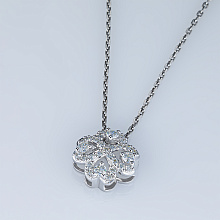 Подвеска из белого золота c бриллиантами