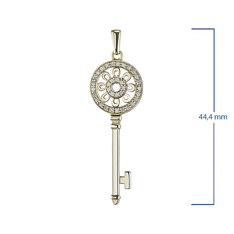 Подвеска из желтого золота с бриллиантами