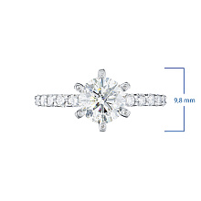 Кольцо из белого золота c бриллиантами