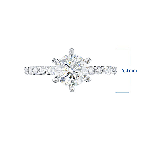 Кольцо из белого золота