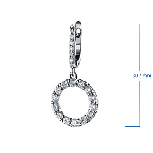 Серьги из белого золота c бриллиантами
