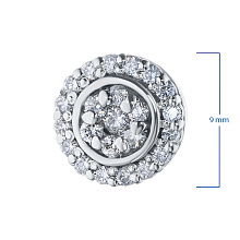 Пусеты из белого золота c бриллиантами