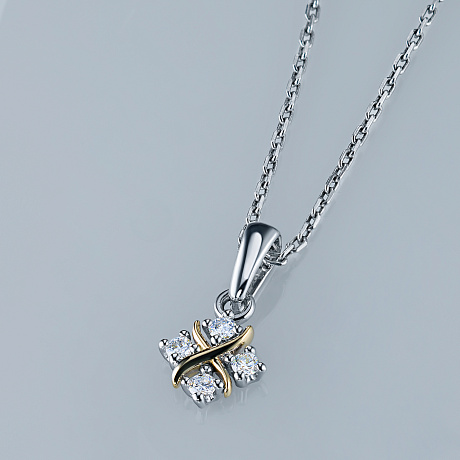 Подвеска из комбинированного золота