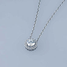 Подвеска из белого золота c бриллиантами