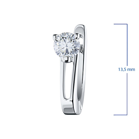 Серьги из комбинированного золота с бриллиантами