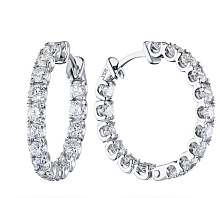 Серьги из белого золота c бриллиантами