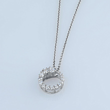 Подвеска из белого золота c бриллиантами