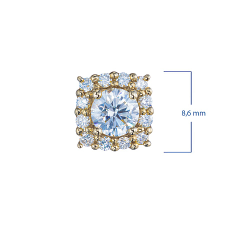 Пусеты из желтого золота