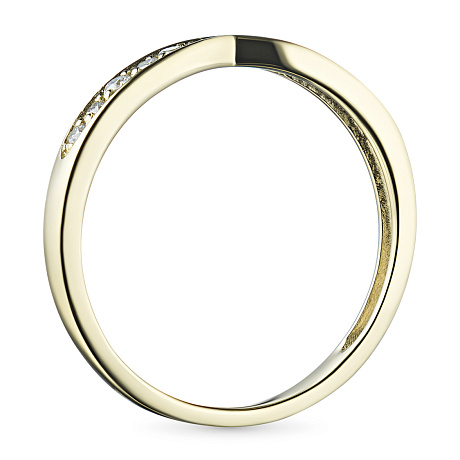 Классическое кольцо из желтого золота с бриллиантами