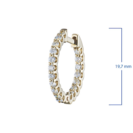 Серьги из желтого золота с бриллиантами