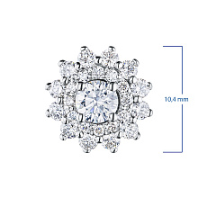 Пусеты из белого золота c бриллиантами