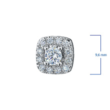 Пусеты из белого золота c бриллиантами