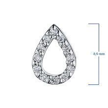 Классическая подвеска из белого золота с бриллиантами
