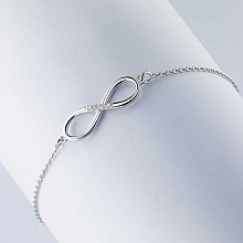 Браслет из серебра c бриллиантами