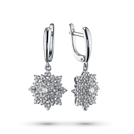 Серьги из белого золота