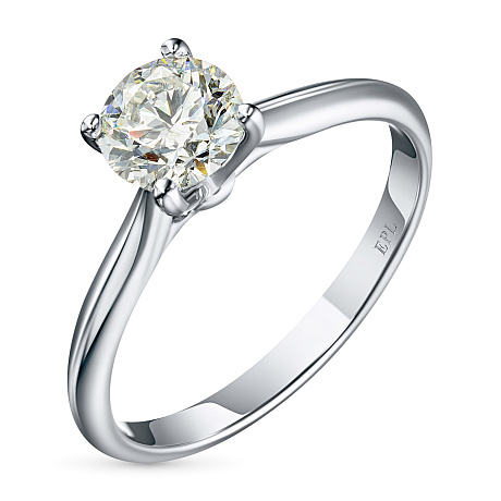 Помолвочное кольцо из комбинированного золота с бриллиантом