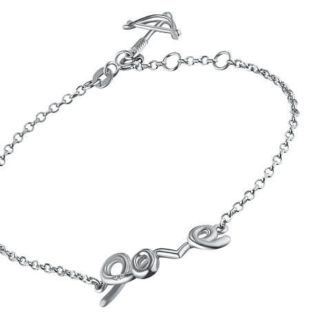 Браслет из серебра с бриллиантом