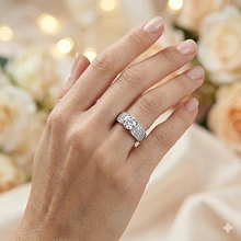 Кольцо из белого золота c бриллиантами