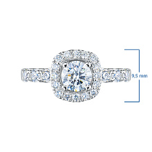 Кольцо из комбинированного золота c бриллиантами выращенными