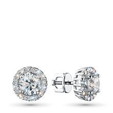 Пусеты из белого золота