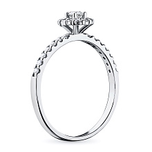 Кольцо из белого золота c бриллиантами