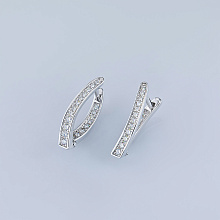 Серьги из белого золота c бриллиантами