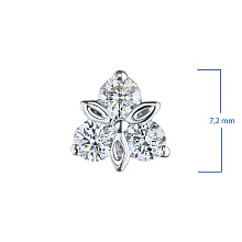 Подвеска из комбинированного золота с бриллиантами