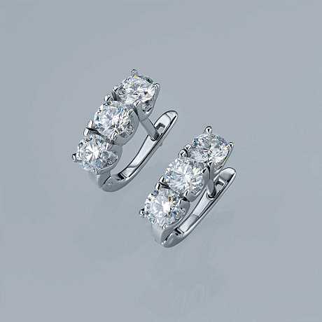 Серьги из белого золота