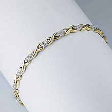 Браслет из комбинированного золота c бриллиантами