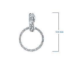 Серьги из белого золота c бриллиантами