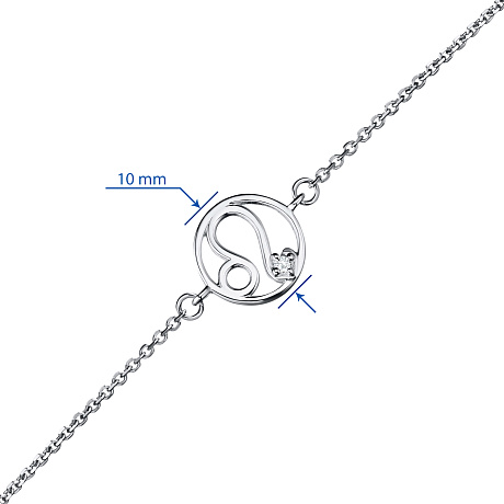 Браслет из комбинированного золота с бриллиантом