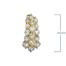 Серьги из желтого золота c бриллиантами