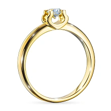 Кольцо из желтого золота с бриллиантом