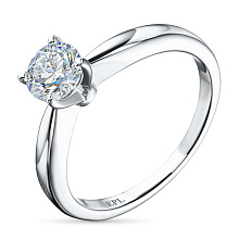 Кольцо из белого золота с бриллиантом