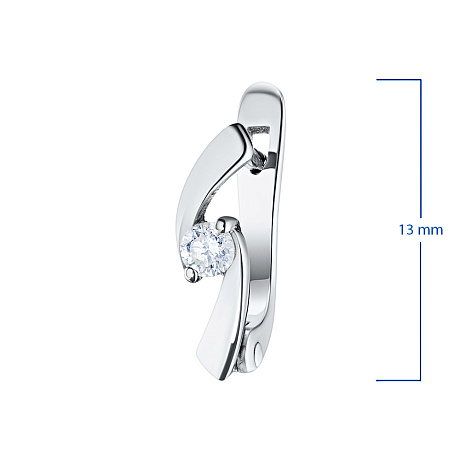 Серьги из серебра с бриллиантами