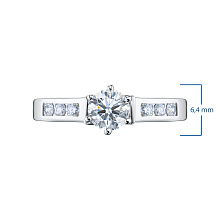 Кольцо из белого золота c бриллиантами