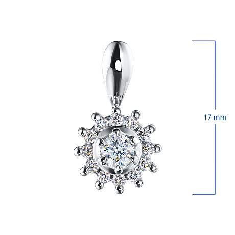 Классическая подвеска из белого золота